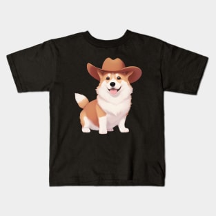 Cowboy Corgi Kids T-Shirt